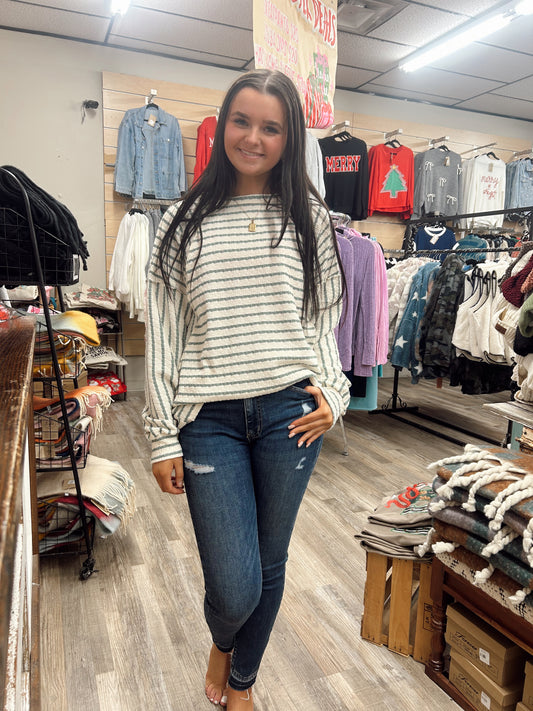 Quiet Storm Striped Top