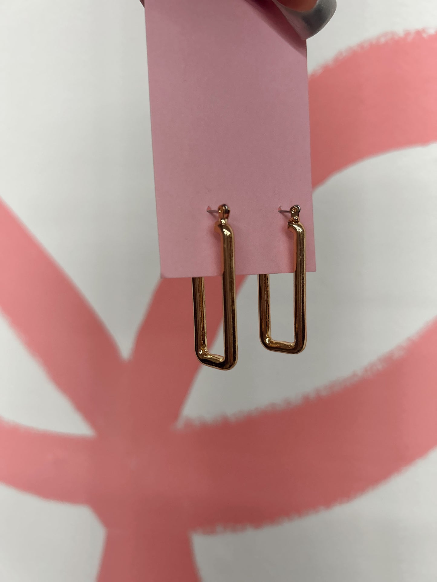 Thick Rectangle Gold Earrings (26)