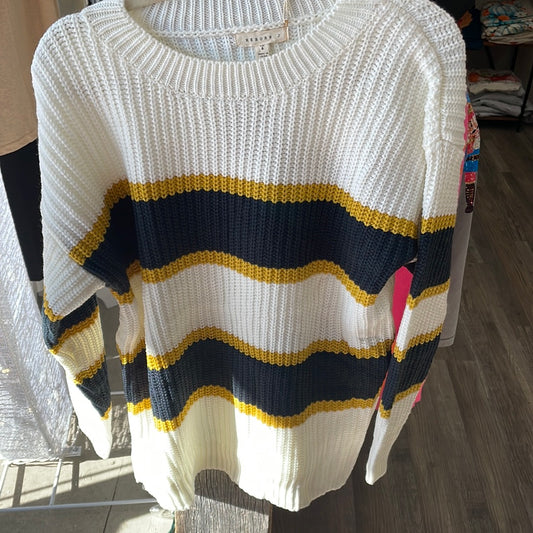Forever Winter Stripe Oversized Sweater