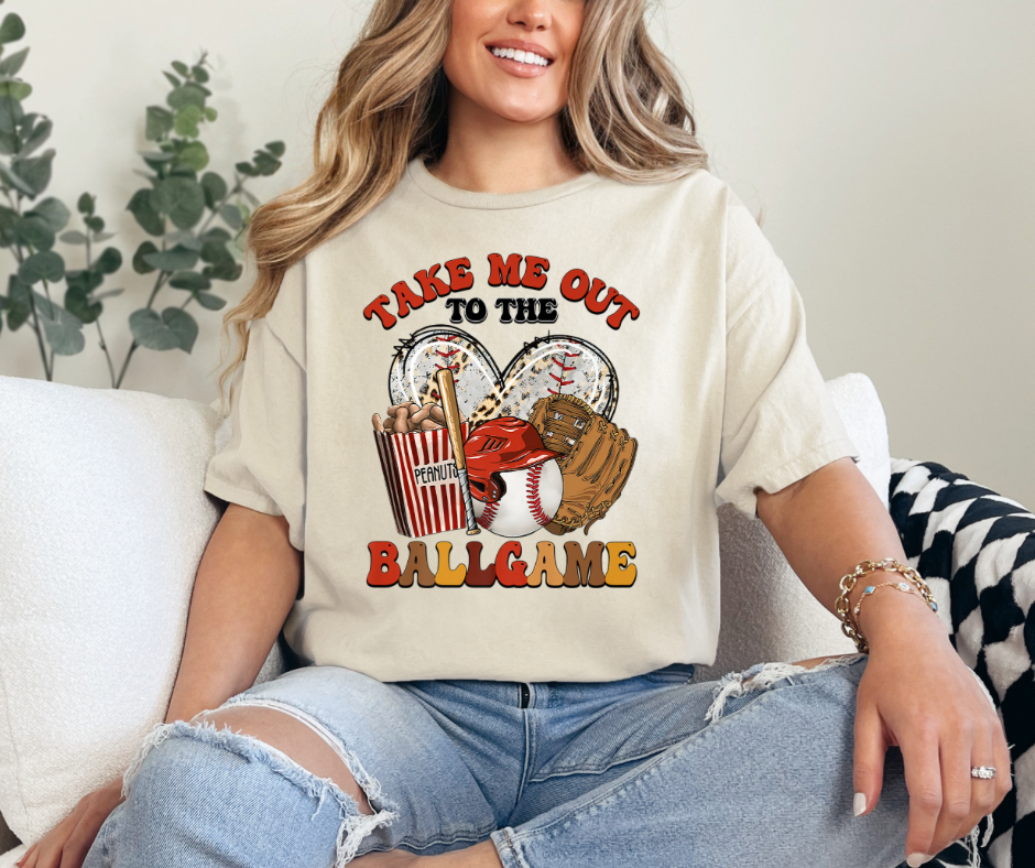 Take Me Out To The Ball Game Baseball Graphic Tee - Adult