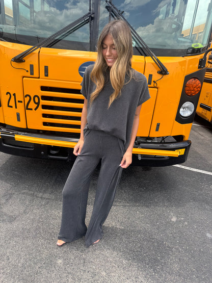 DOORBUSTER Relaxed 2 Piece Set - Charcoal