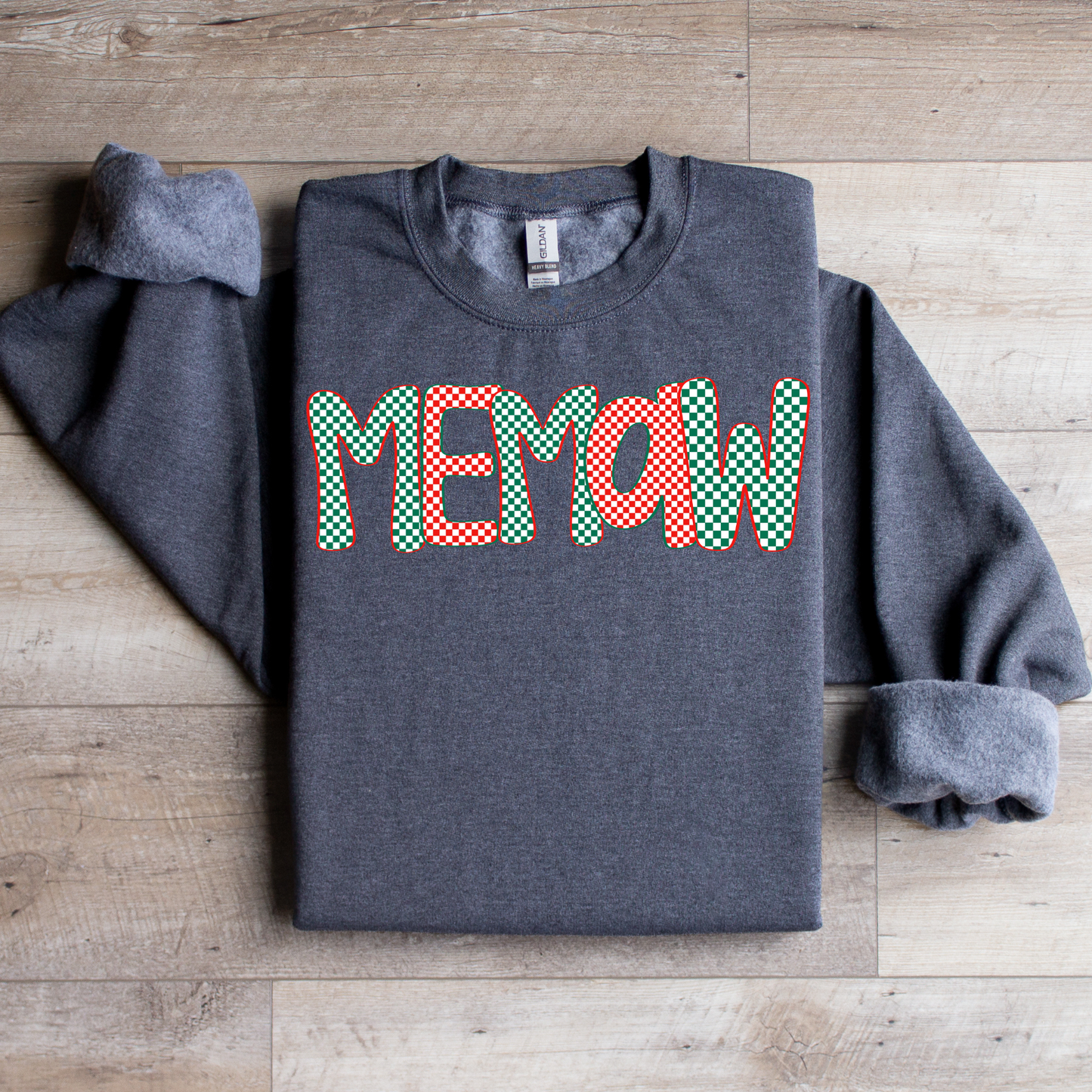 Custom Name Red & Green Graphic Tee