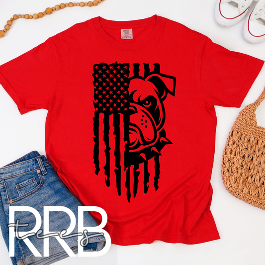 Half Bulldog Flag Graphic Tee