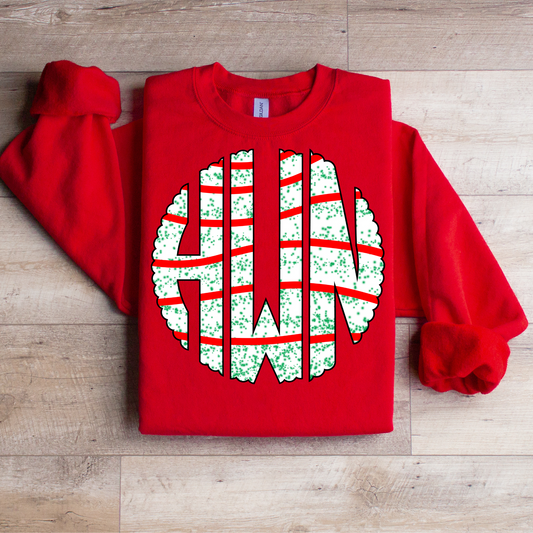 Monogram Christmas Cake Graphic Tee