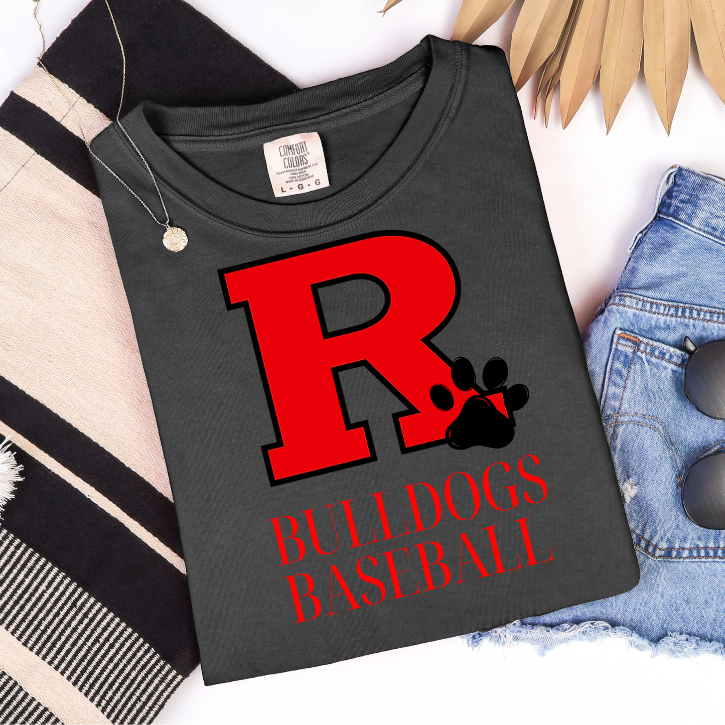 School Logo Baseball/Softball Mascot Custom School Graphic Tee