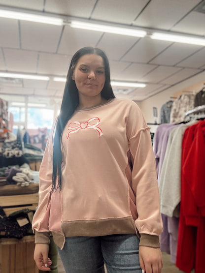 Happy Go Lucky Bow Sweatshirt