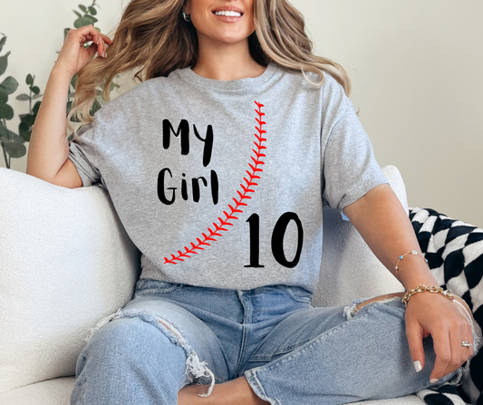 My Boy/My Girl Baseball /Softball Graphic Tees - Adult