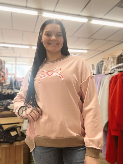 Happy Go Lucky Bow Sweatshirt