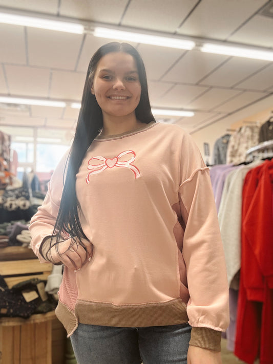 Happy Go Lucky Bow Sweatshirt