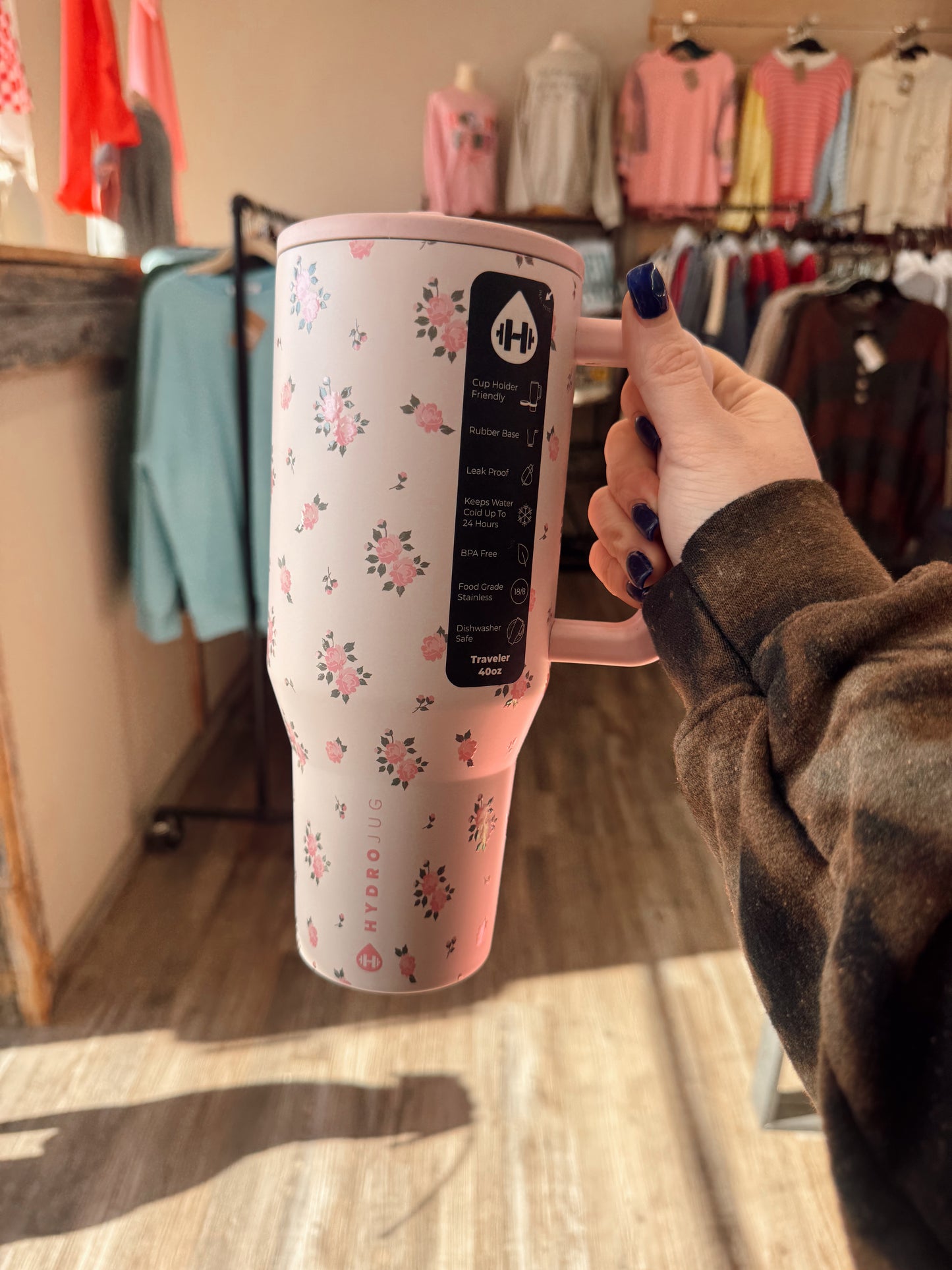 HydroJug 40 oz Traveler Tumbler - Wildrose