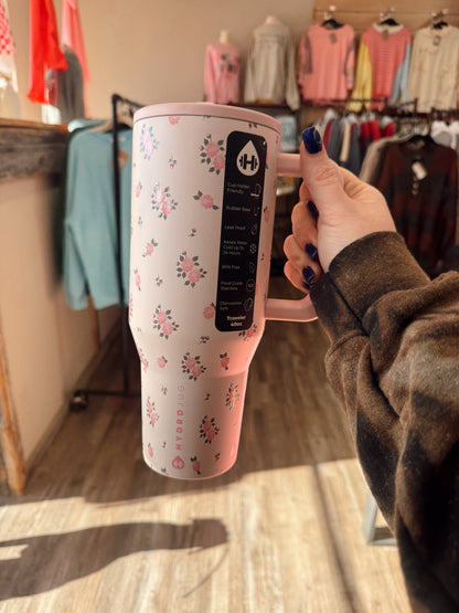 HydroJug 40 oz Traveler Tumbler - Wildrose