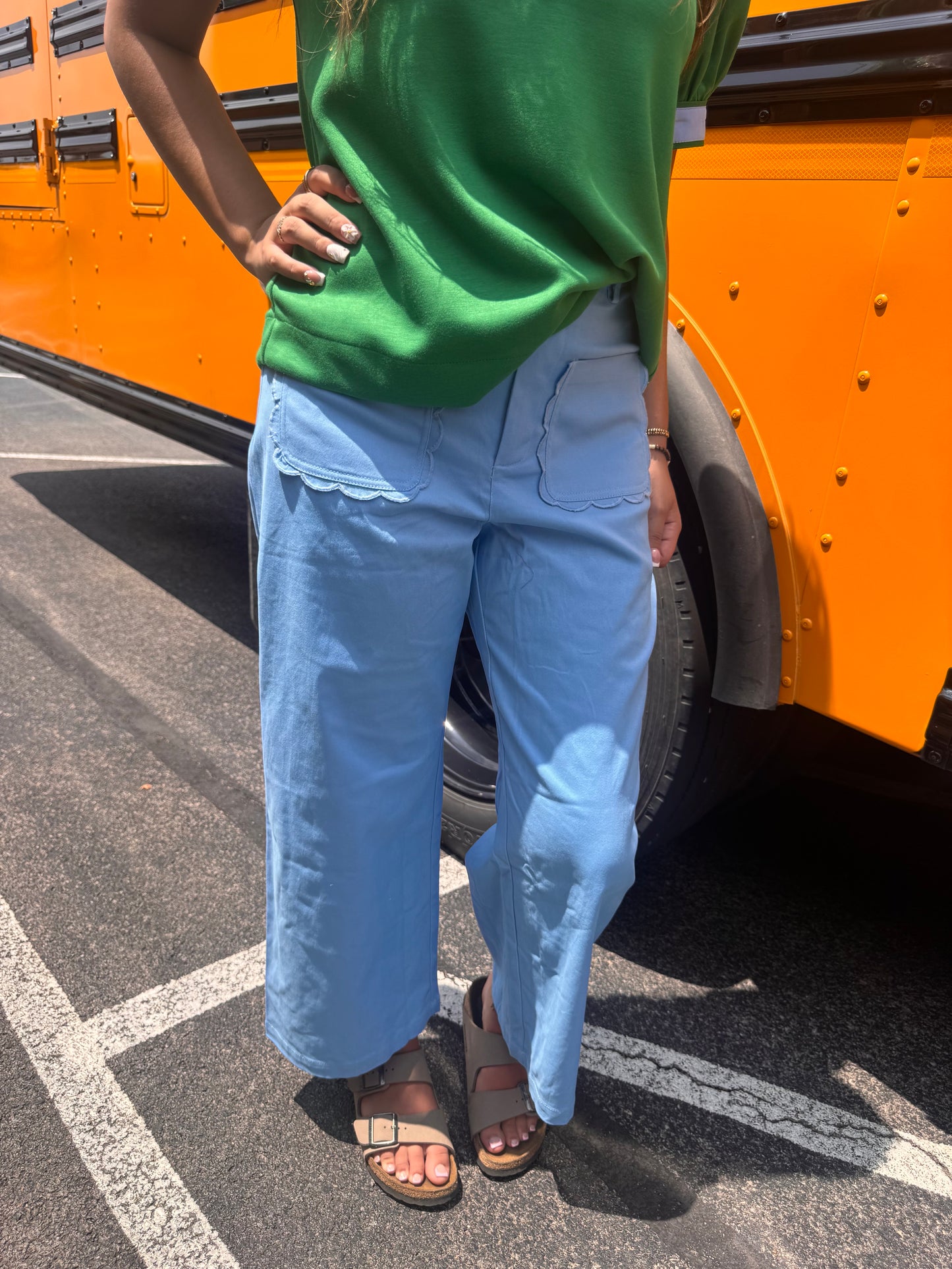 Apple A Day Pants - Blue