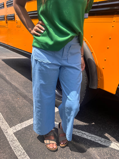 Apple A Day Pants - Blue