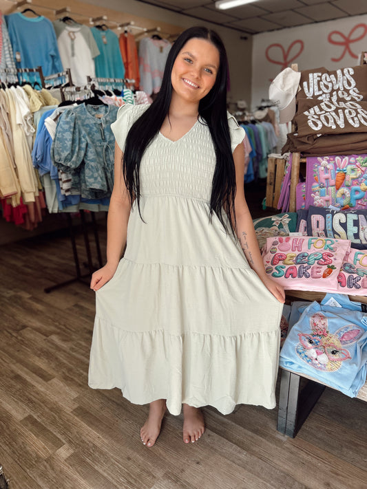 Just a Dream Smocked Midi Dress