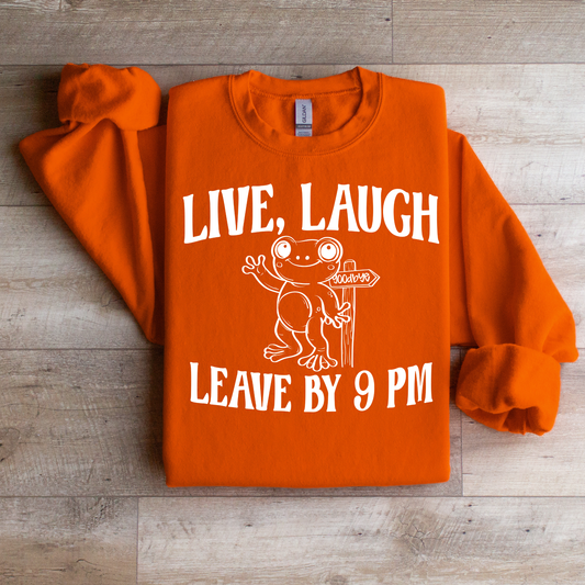 Live Laugh Leave By 9 Graphic Tee
