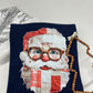 Frayed Santa with Glasses Graphic Tee