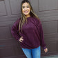 Sweater Weather Oversized Sweater - Cherry