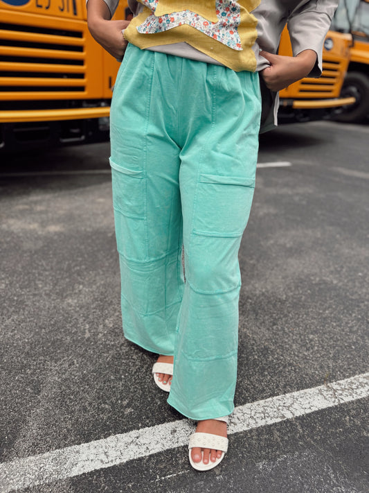 Daydreaming Girl Mineral Wash Cargo Pants