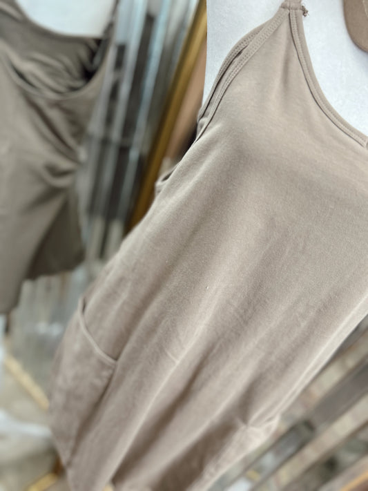 DOORBUSTER Mini Dress Romper - Cocoa
