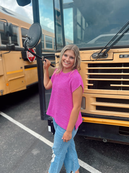 Gettin' Gone Sweater Top - Mauve