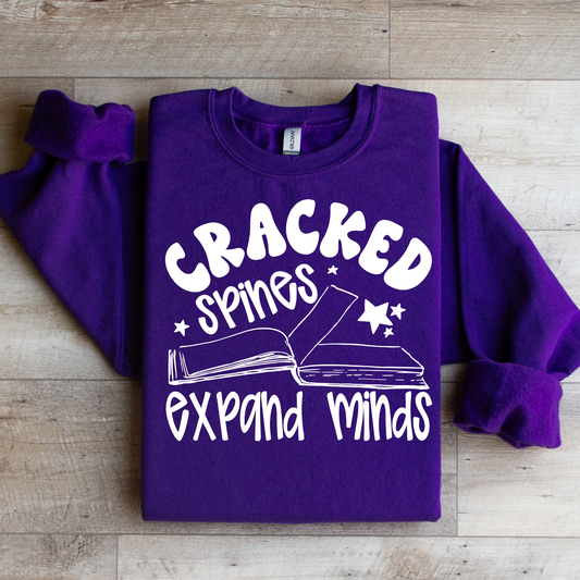 Cracked Spines Expand Minds Graphic Tee