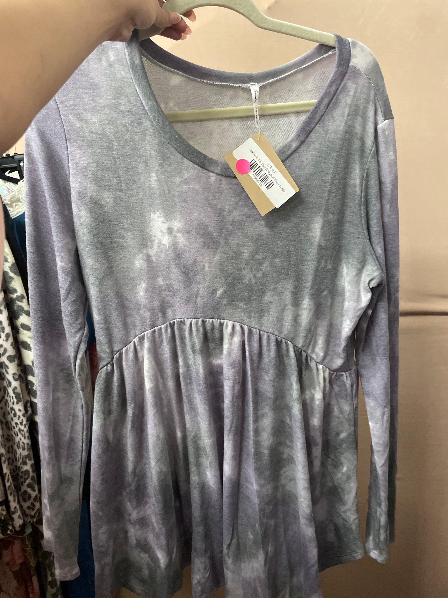 Mean It Tie Dye Babydoll Top