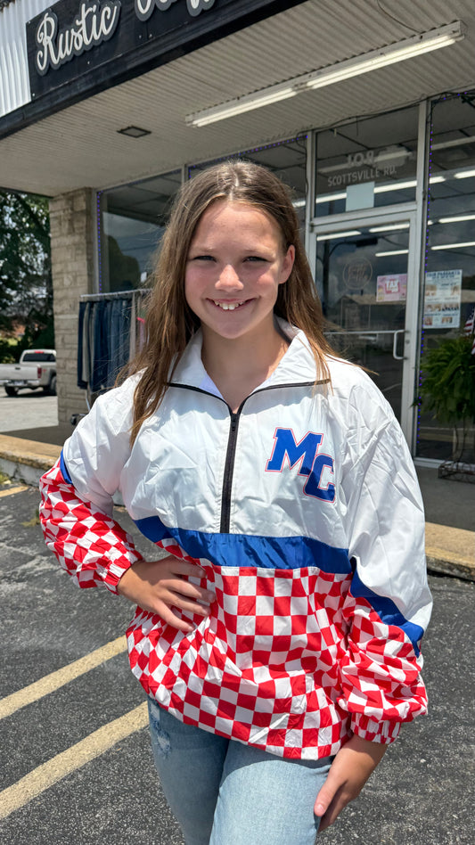 MC Tigers School Spirit Windbreaker- Checkered