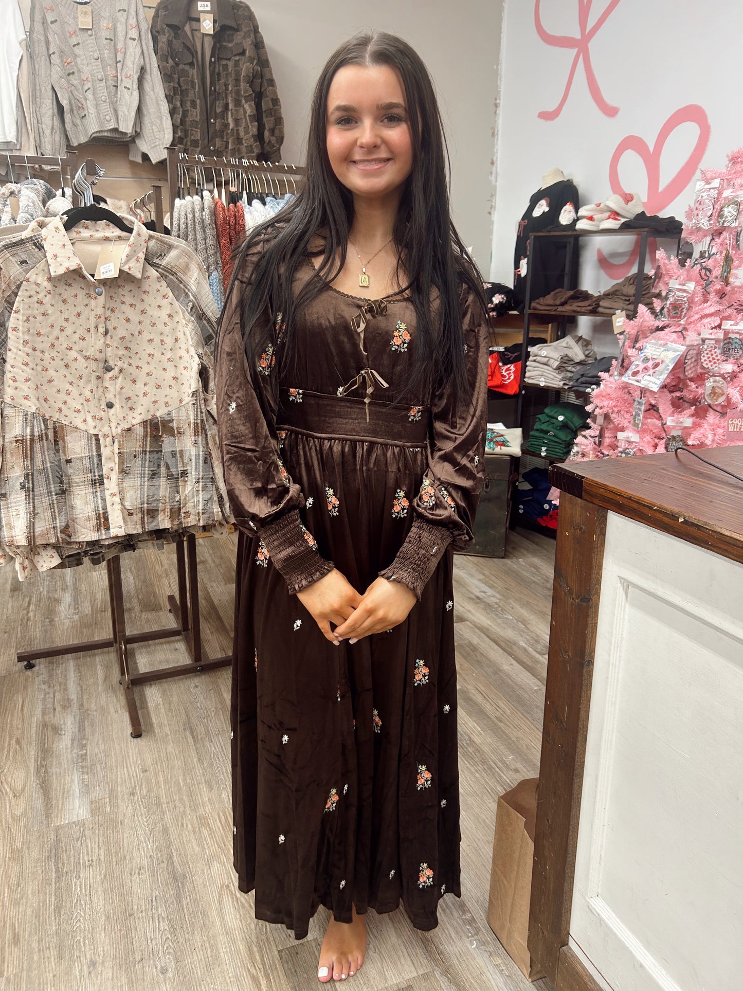 Velvet Chapel Midi Dress