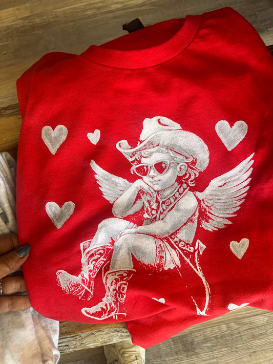 VDAY SALE - Short Sleeve Cupid Cowboy