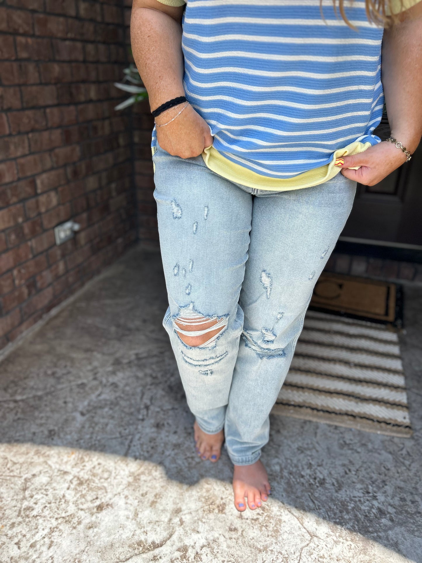 Janet JUDY BLUE Mid Rise Boyfriend Jeans