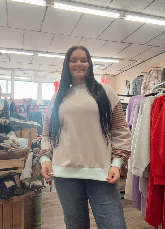 Secrets Safe Colorblock Long Sleeve Top