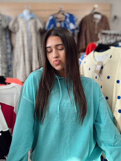 Look at Me Hoodie - Turquoise
