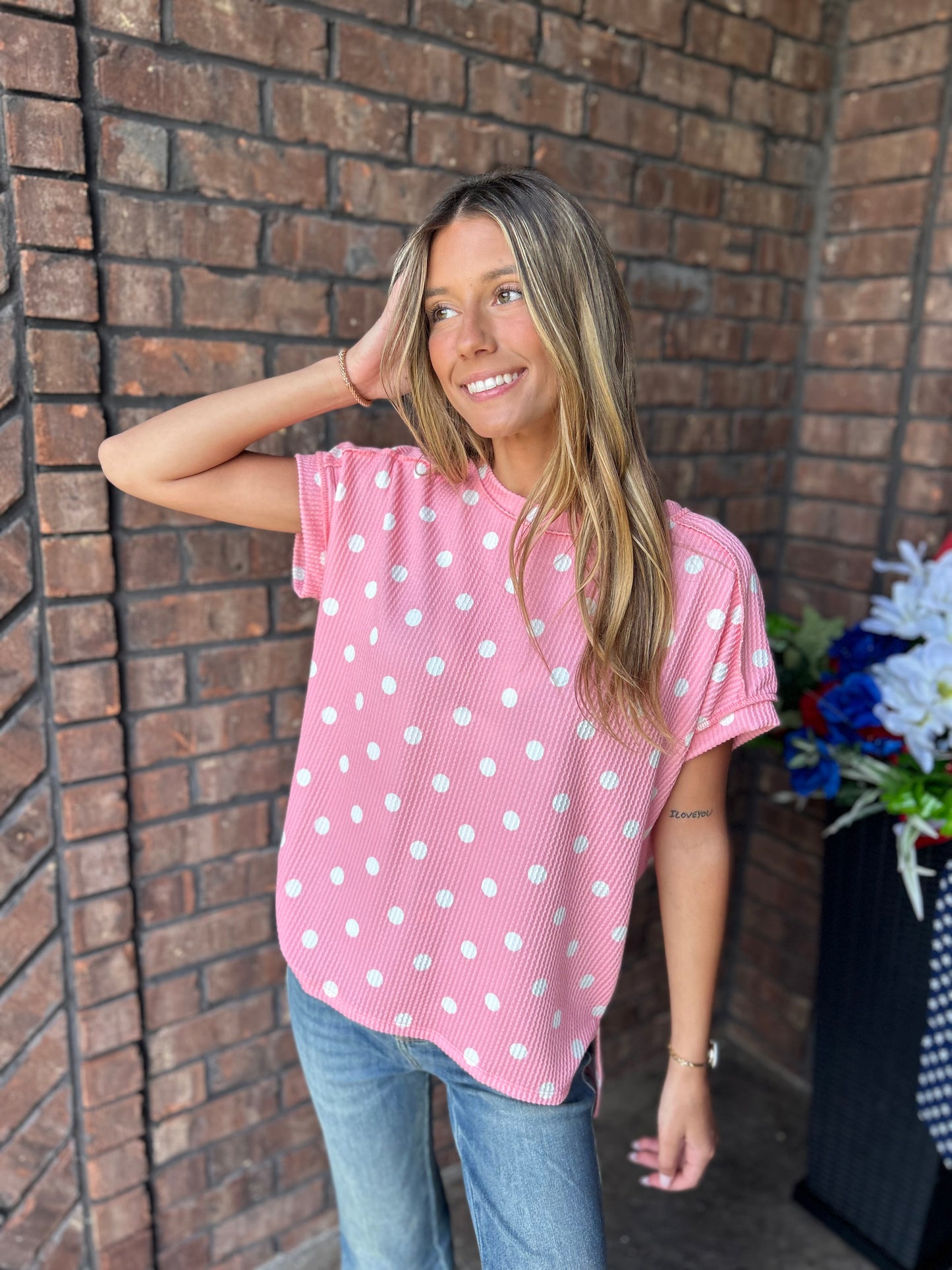 Into You Polka Dot Top