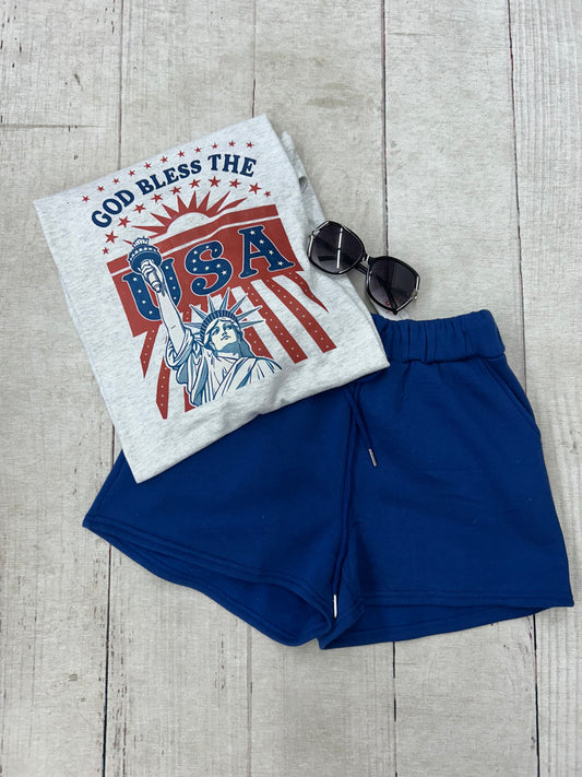 God bless the USA Graphic Tee- Gildan
