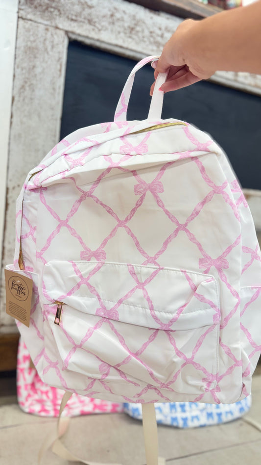 Bow Printed Backpack