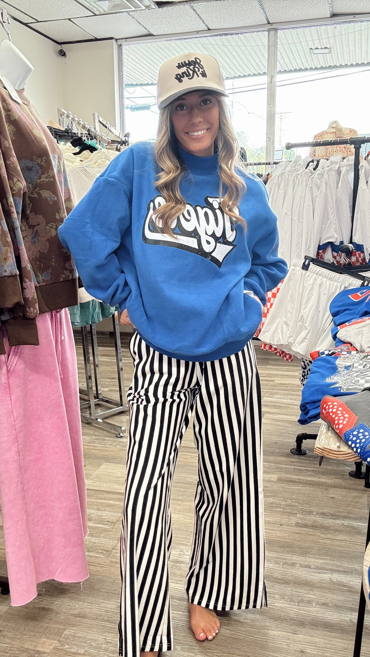 Gameday Striped Pants - Black