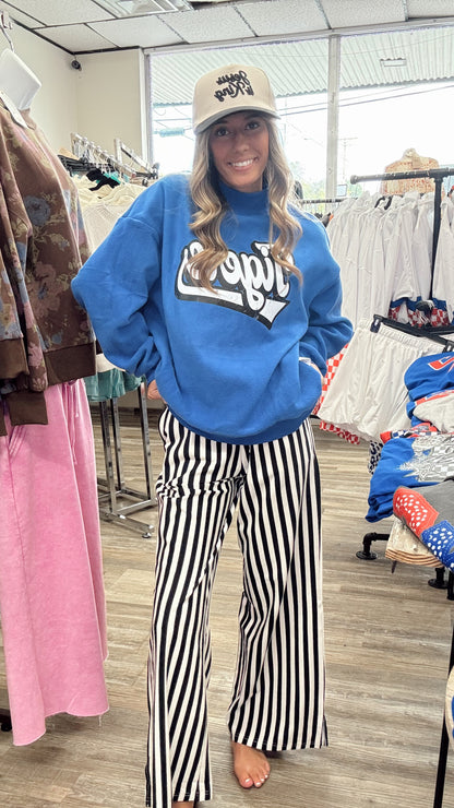 Gameday Striped Pants - Black