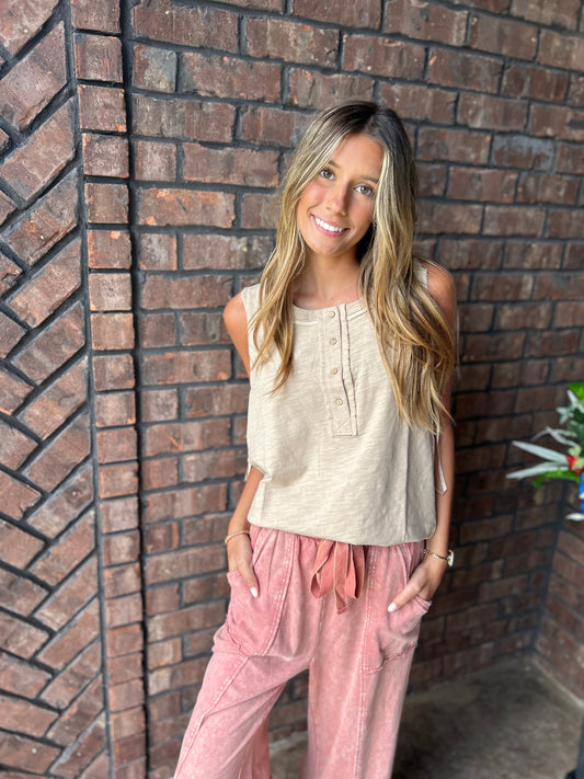 Fun We Have Tank - Taupe
