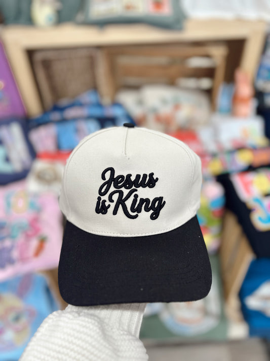 Jesus is King Ball Cap - Black