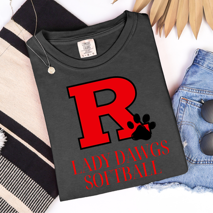 School Logo Baseball/Softball Mascot Custom School Graphic Tee