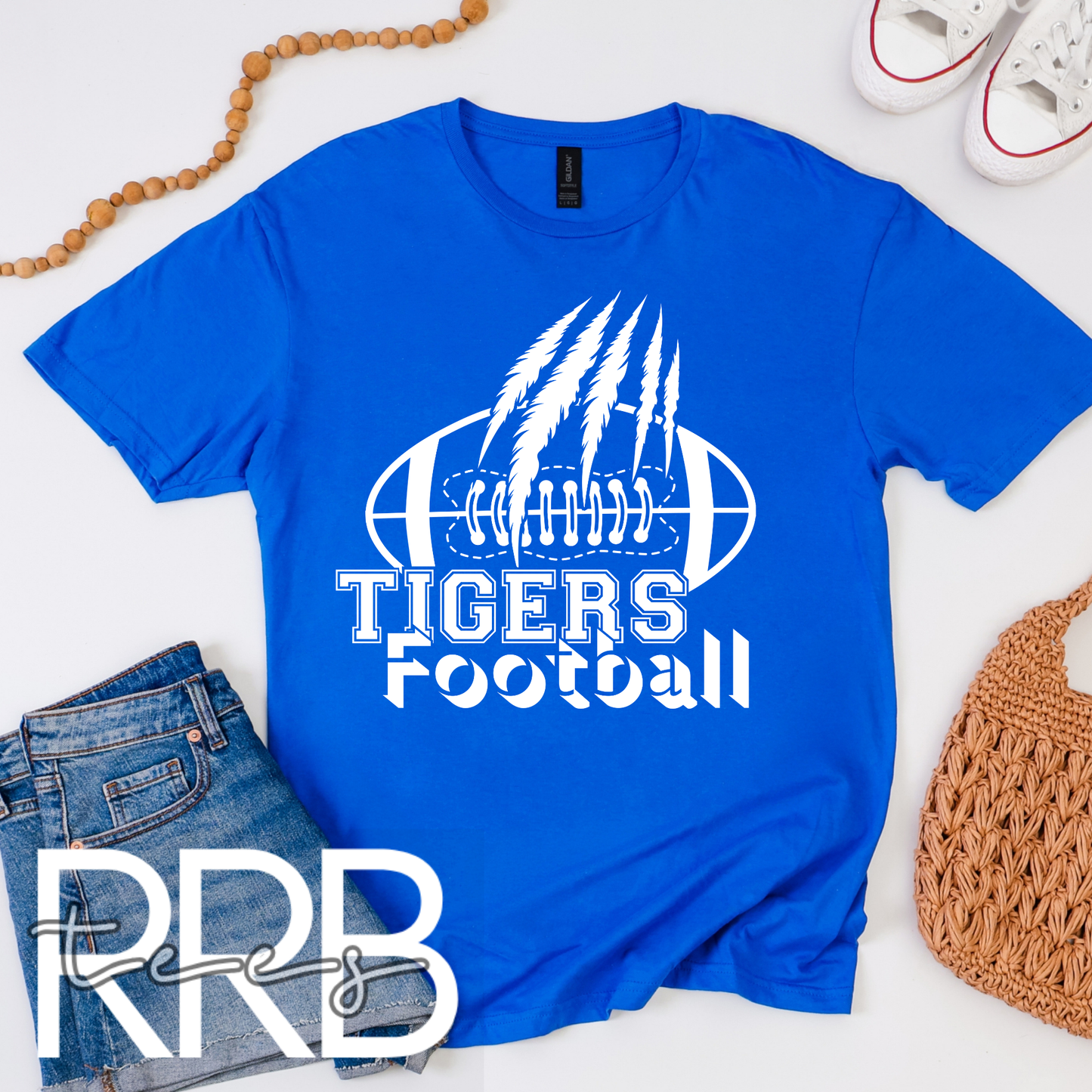 Tigers Football Clawed Graphic Tee