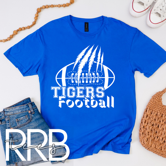Tigers Football Clawed Graphic Tee