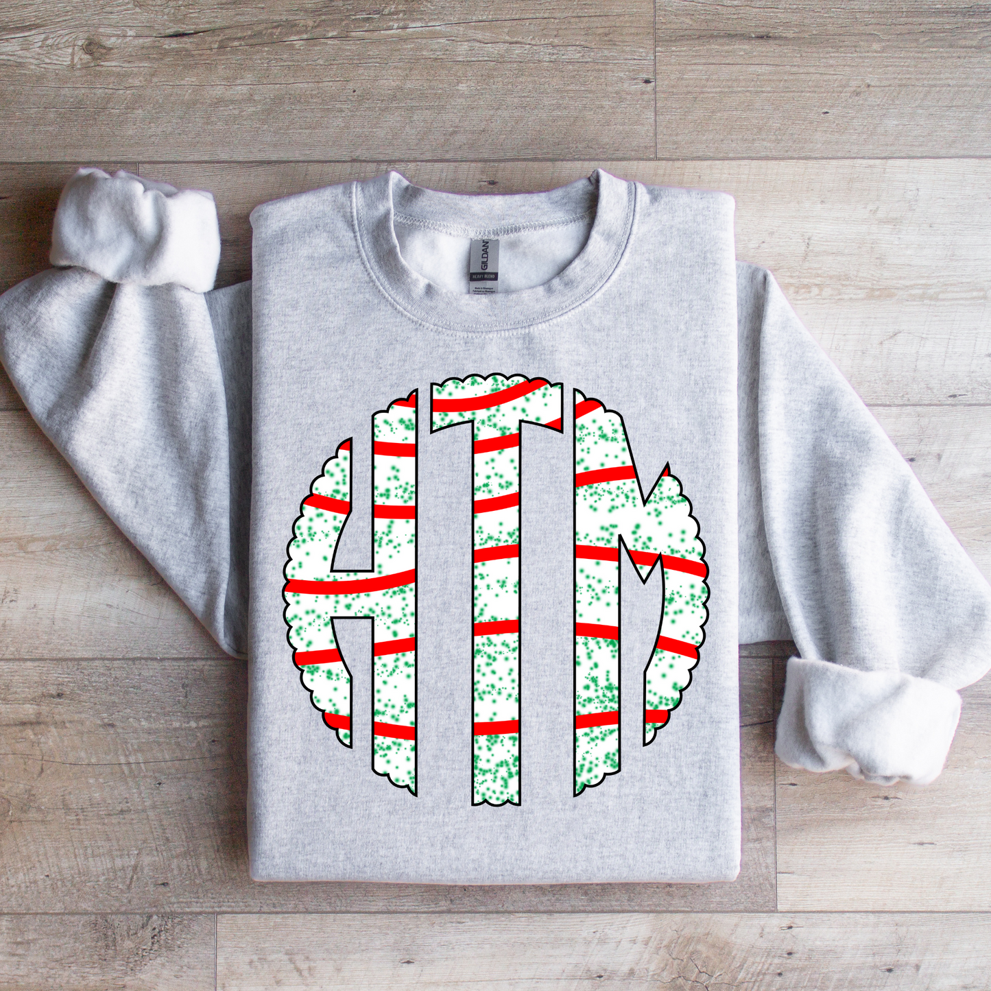 Monogram Christmas Cake Graphic Tee