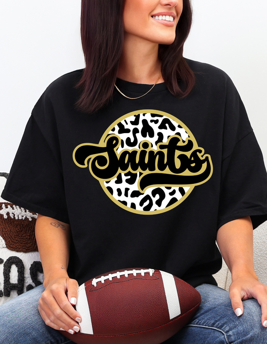 Saints Cheetah Graphic Tee