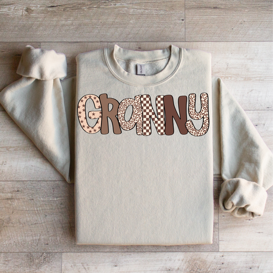 Custom Name Brown + Leopard Combo Graphic Tee