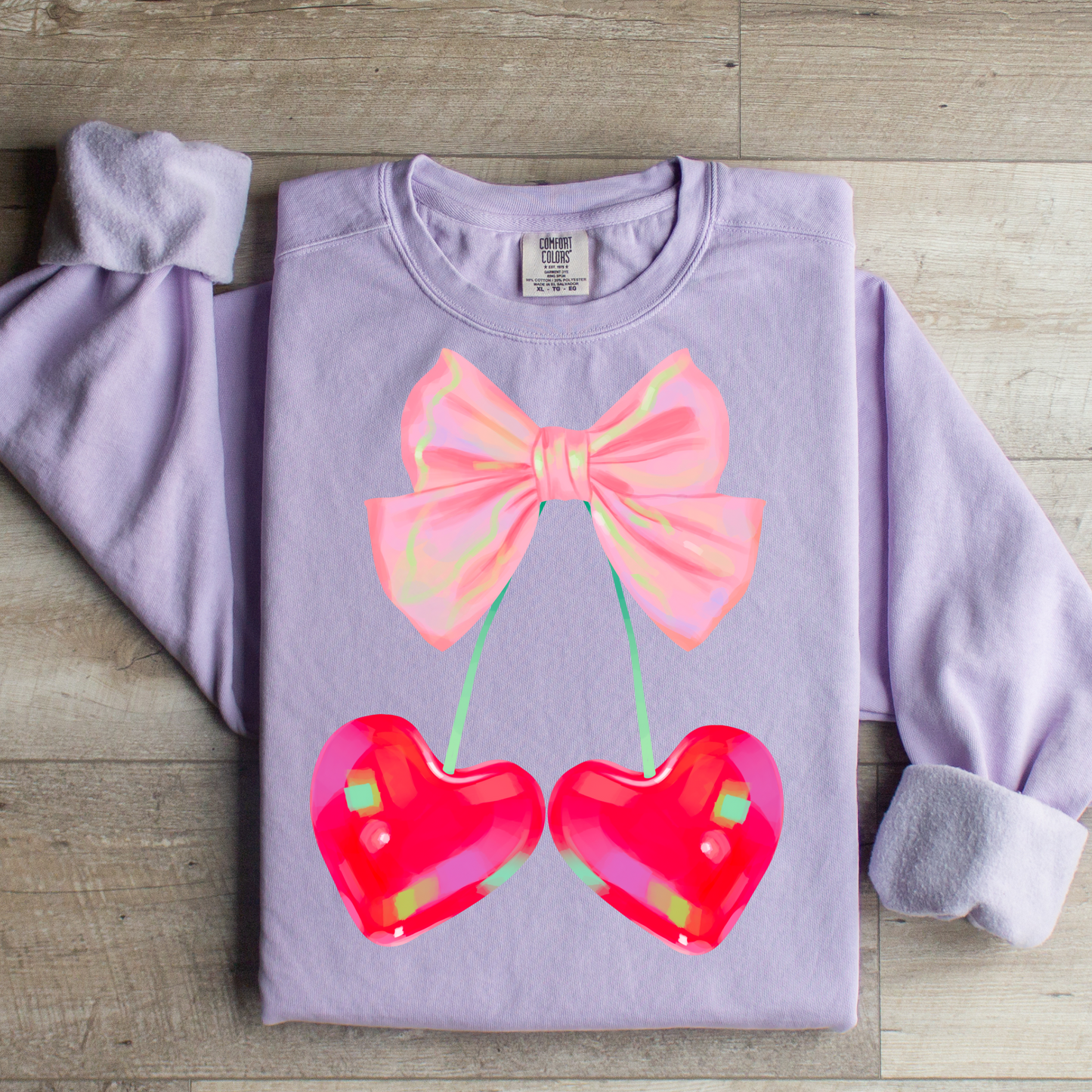 Glass Cherry Hearts Graphic Tee