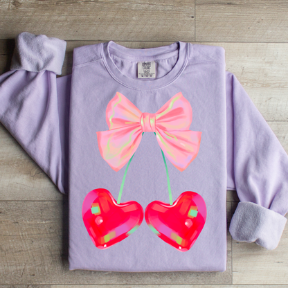 Glass Cherry Hearts Graphic Tee