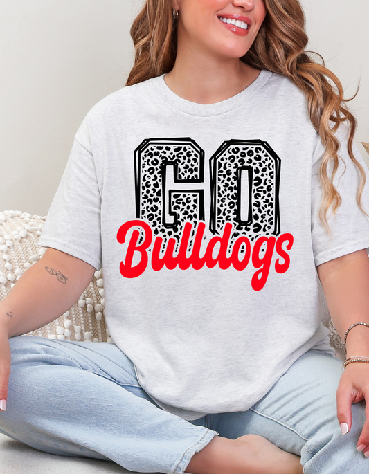 Go Bulldogs Cheetah Graphic Tee