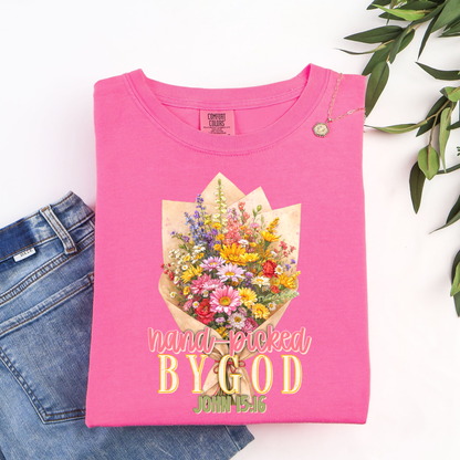 Hand Picked By God Boquet Graphic Tee