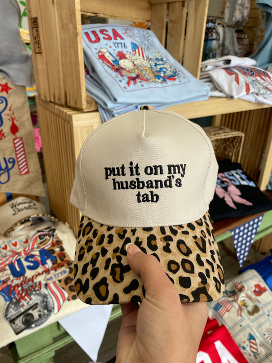 Put It On My Husband's Tab Cap - Leopard